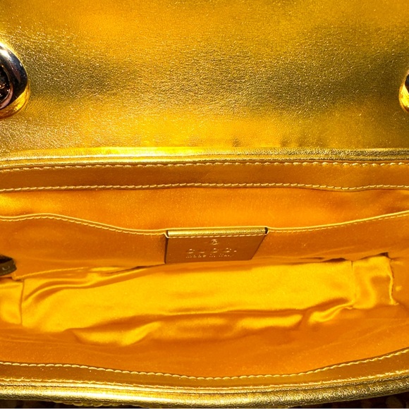 Gucci GG Marmont Mini Gold Sequin Shoulder Bag - Picture 10 of 14